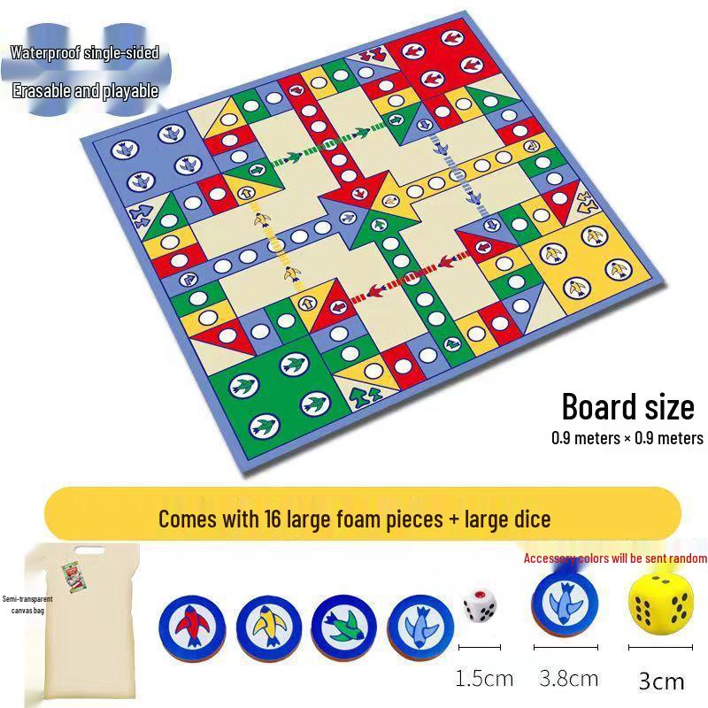 Extra Large Double-Sided Children s Carpet Game: Flying Chess & Monopoly