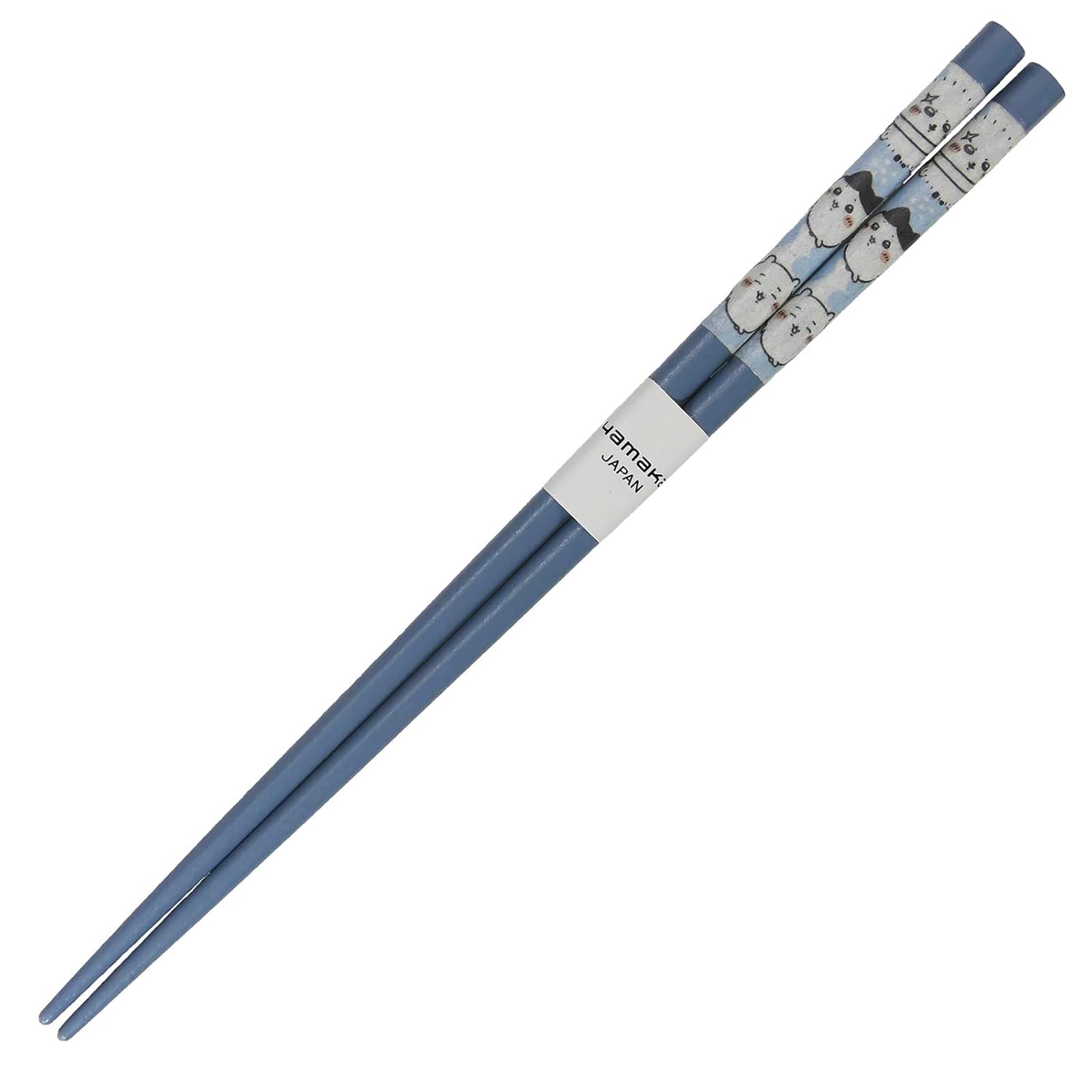 Chiikawa Official License Chopsticks 21cm Blue Hachiware Raccoon Wooden Cutlery Children Women Made Japan Happy Blossom CKW33-840