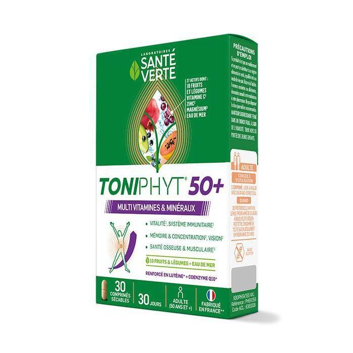 Santé verte TONIPHYT 50 + multivitamines & minéraux 30 comprimés