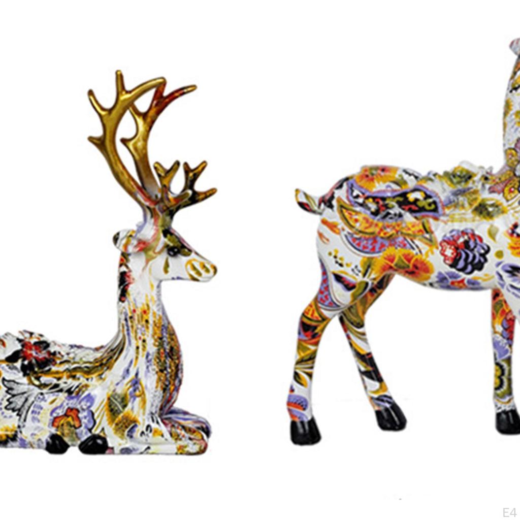 1 Dekorationszubehör Modell Rentierfiguren Skulptur für Schreibtisch