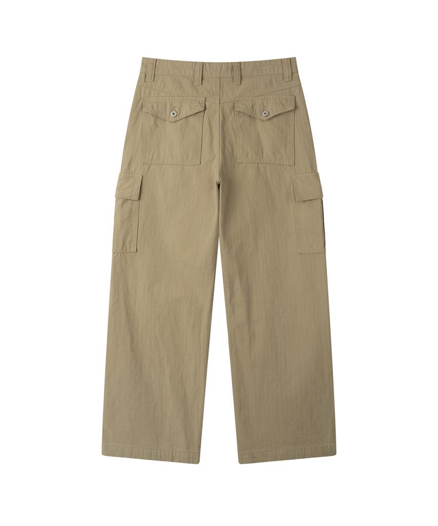 Leondi Chevron Field Cargo Pants - Beige