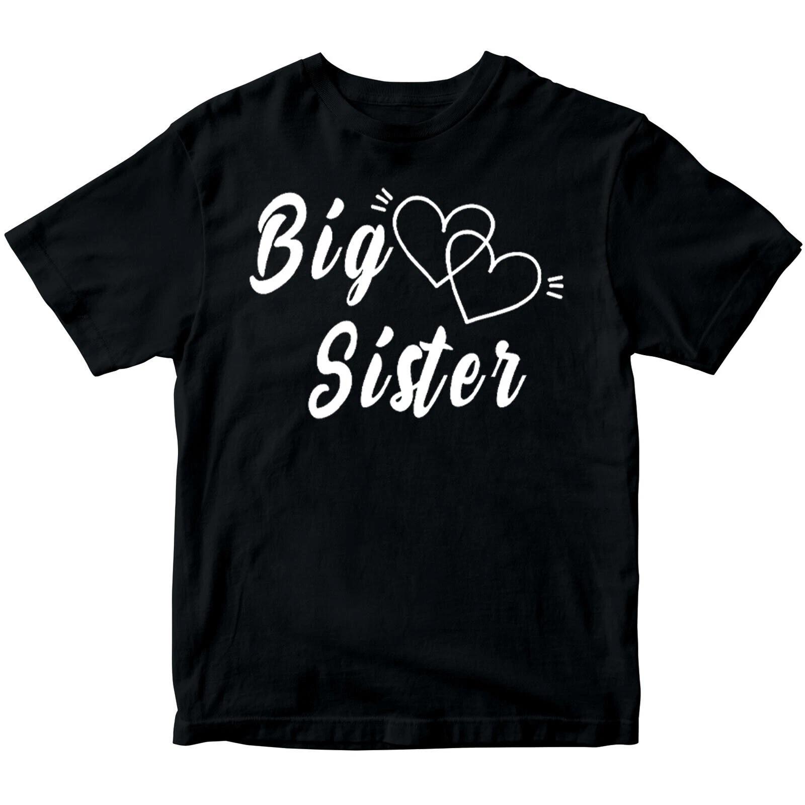Большая Сестра Милый Подарок для Малыша Идея Подарка Братья и Сестры Мальчики Девочки Подростки Дети Футболки 140