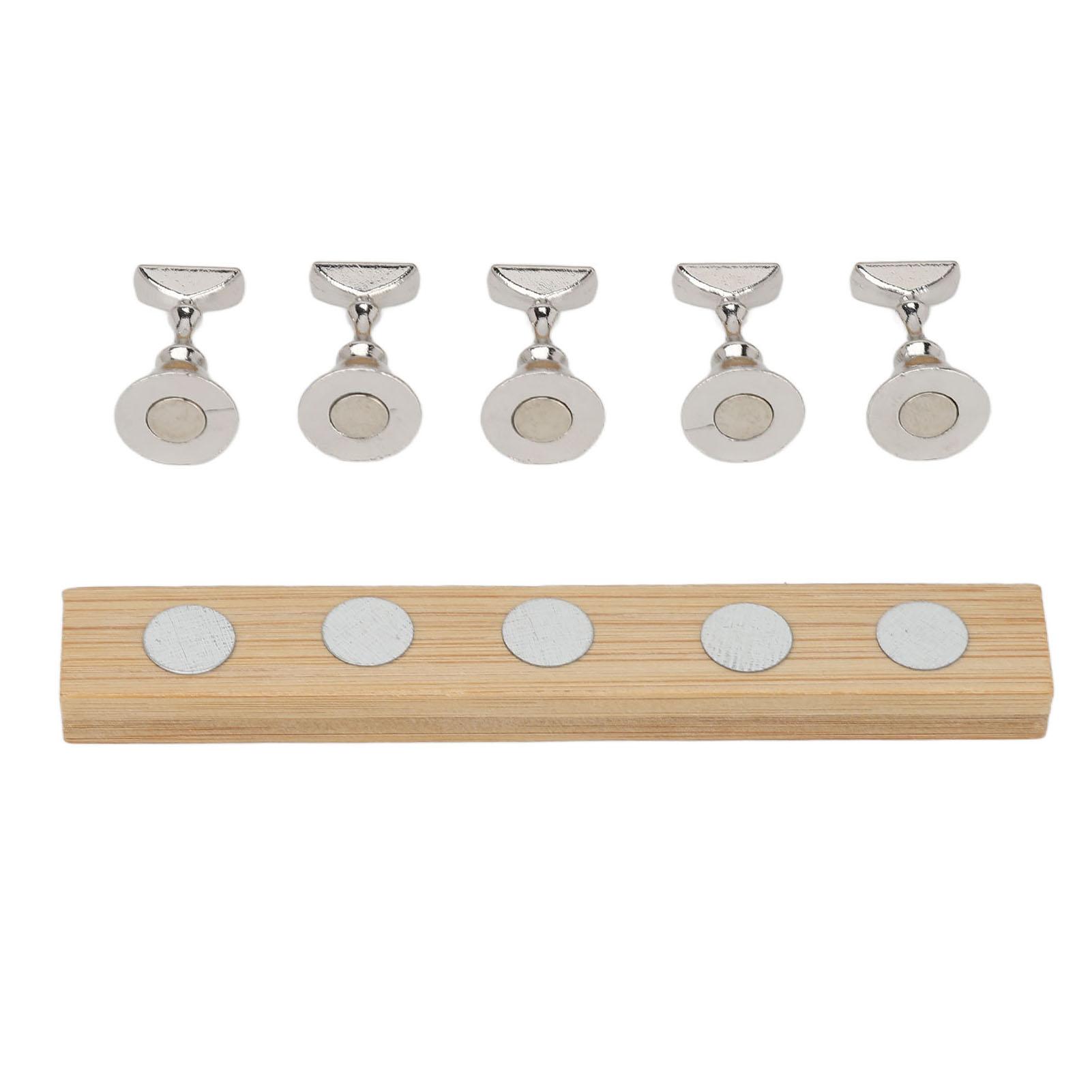 

Magnetic Nail Display Stand Log Alloy DIY Training Fingernail Display Holder for Beauty Salon