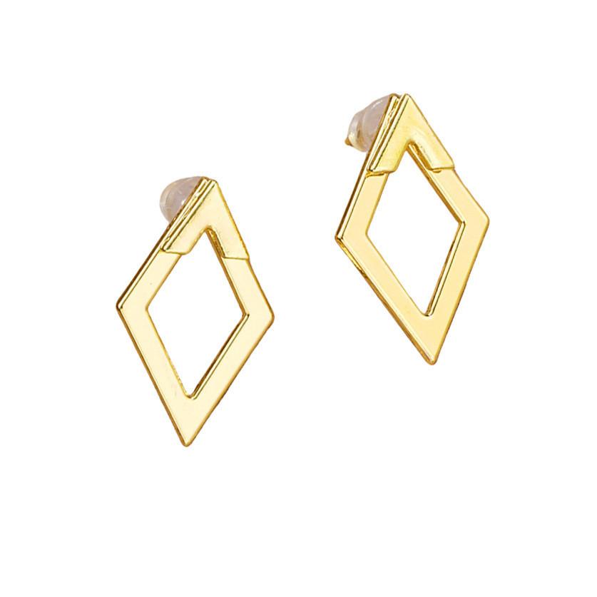 Sophisticated Geometric Design Double Layer Earrings For Women With A Touch Stylish