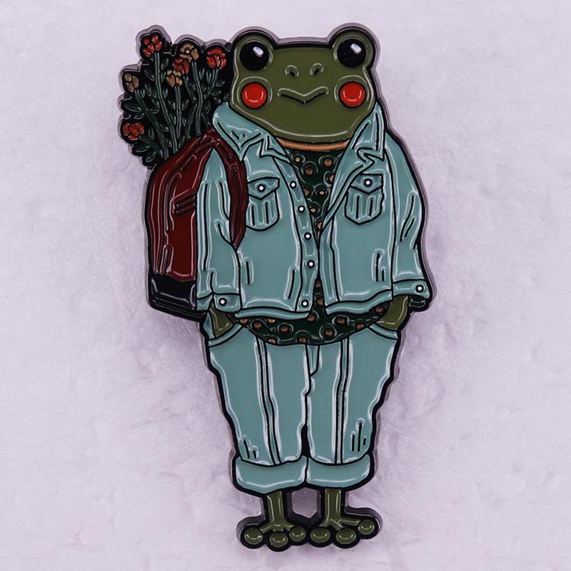 Mr. Frog Artistic Brooch Badge
