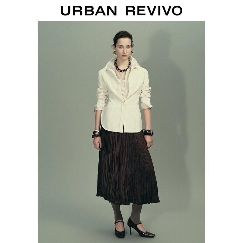 UR Women's Stitched Open-front Shirt UWU260003