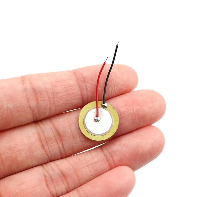 10 ks Piezoelektrická Piezo Keramická Destička Dia 15Mm Pro Bzučák Reproduktor