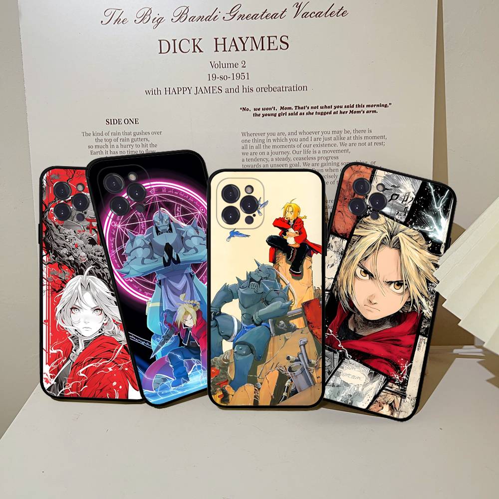 Anime F-Fullmetal A-Alchemist Phone Case For Iphone 16 15 17 13 14 12 11 Pro Max Plus Black Shell Cover Case