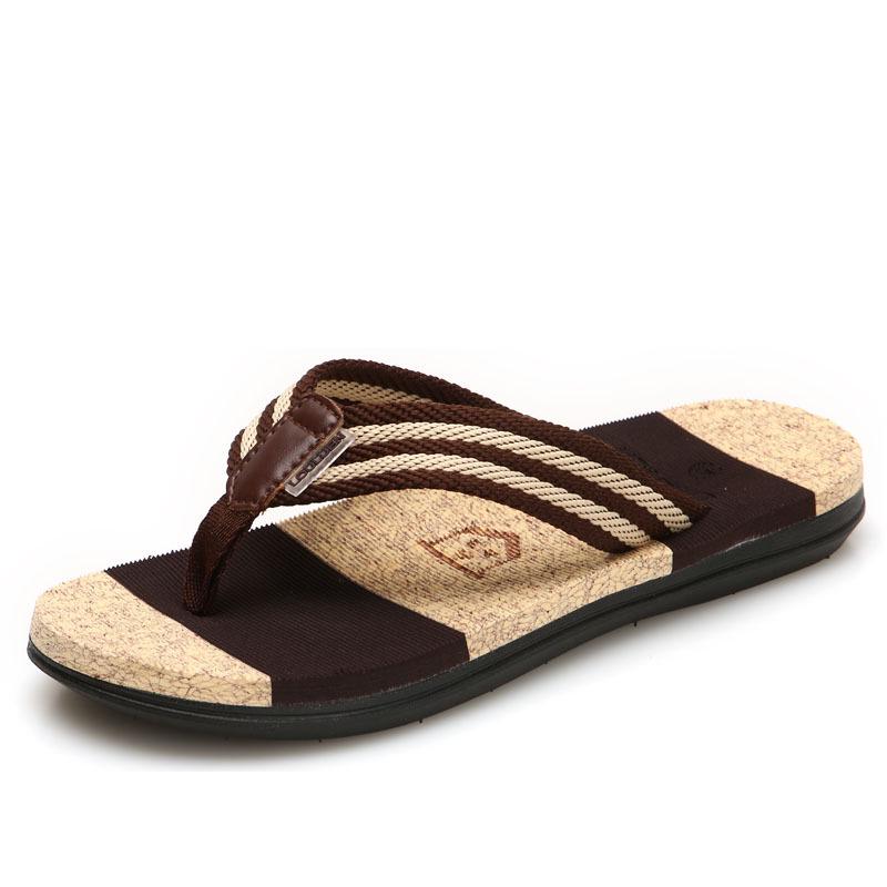 Beach Flip-flops Men's Outdoor Non-slip Rubber Cool Slippers Men's Pinch Slippers Summer
