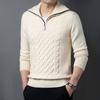 Herbst und Winter Neue Halb-high Neck Verdickt Dicke Nadel männer Pullover Zipper Lose Pullover Gestrickte Pullover Männer
