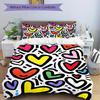 3pcs Colorful Hearts Bedding Set, Breathable and Soft, Suitable for All Seasons, Ideal for Home Use, Suitable for Bedroom Decor yy250821216