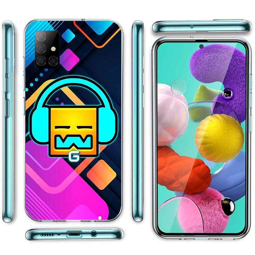 Geometry Dash Game Phone Case For Samsung Galaxy A52 A32 A22 A12 A51 A31 A50S A30S A20S A10S Note 20 Ultra 10 Plus S10 A72 A71 G