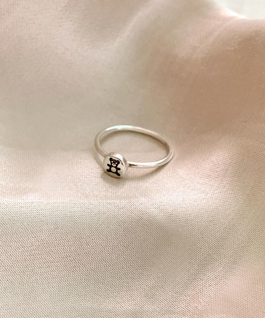 Code.H (Silver 925) Round Bear Ring