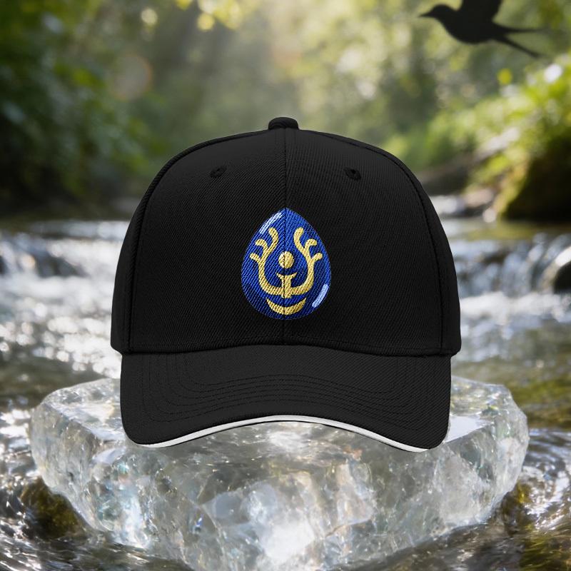 Dark Blue Magic Badge Sandwich Baseball Cap Unisex Minimalist Lightweight Adjustable Outdoor Sun Hat Ideal Gift for Travel Parti