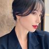 Fashion Aesthetic Zircon Geometric Square Earrings for Woman Wedding Party Girls Unusual Earring Korean Statement Jewelry Gift