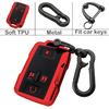 For Chevrolet Key Fob Cover Case With Metal Buckle,Soft TPU Key Shell/Skin,4-Buttons Fit GMC Chevy Colorado Silverado Suburban Tahoe Silverado Remote