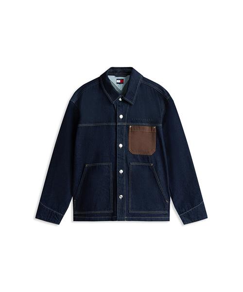 Tommy Jeans Relaxed Fit Denim Chore Jacket (T32G0Njc12Tmt11Bk)