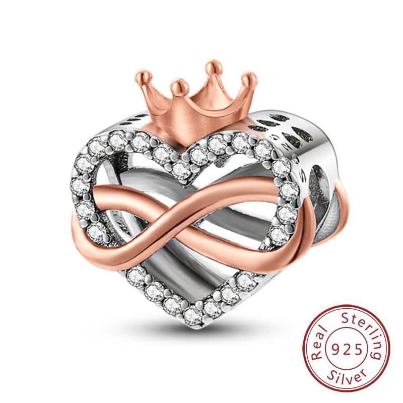 New Copper Charm Beads Family Sister Love Heart Beads Fit Original Bracelets Diy Pendant Woman Jewelry Gift