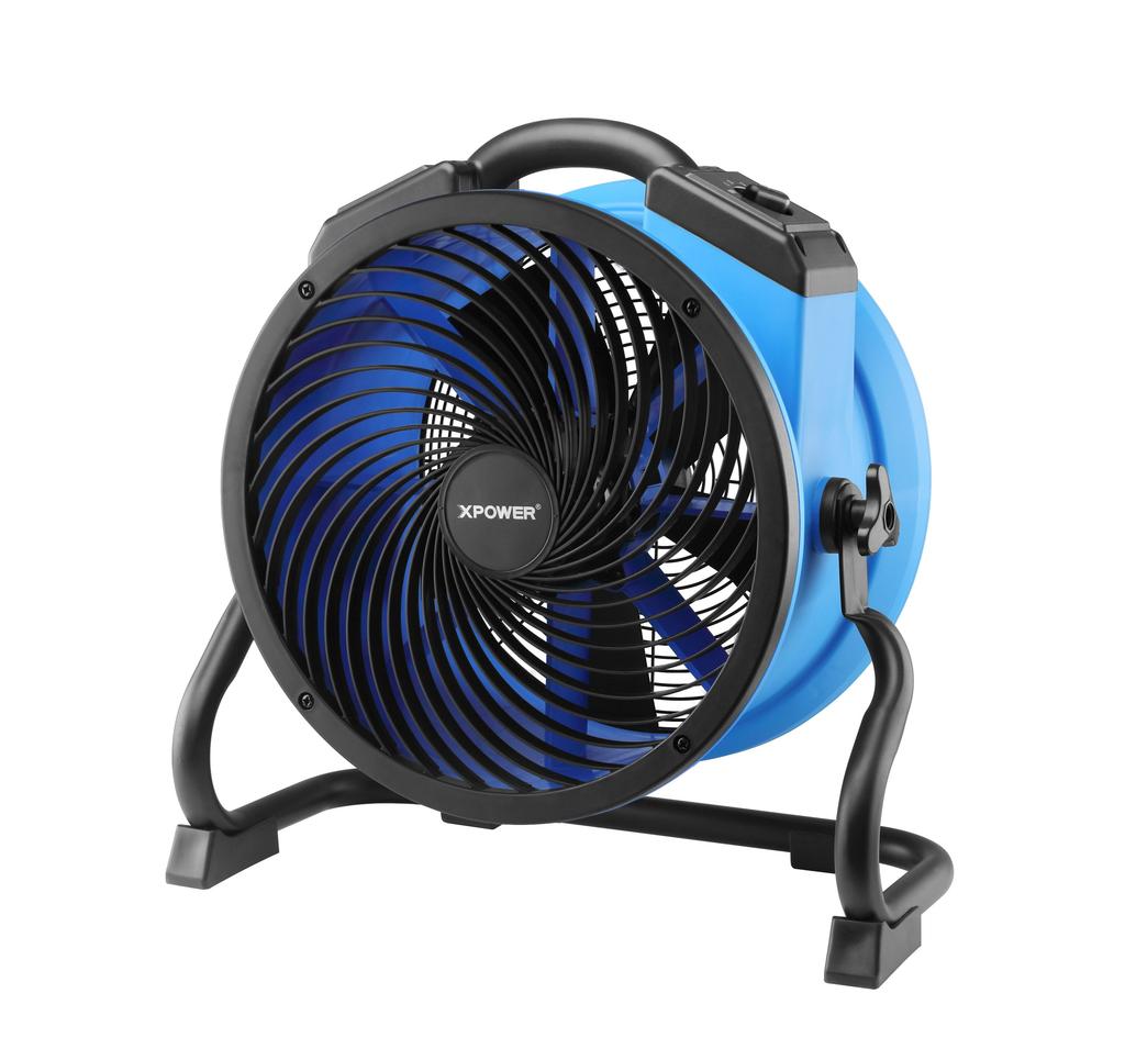 Axialfläkt XPOWER Timer Blå Luftcirkulation Hög Kapacitet Robust 14″ Pro Arbetsfläkt Mattork FC-300