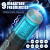 Male Automatic 9 Thrusting 9 Rotating 9 Sucking Blowjob Masturbator Cup 3D Textured Tunnel Sex Toys LCD Display Visual Window