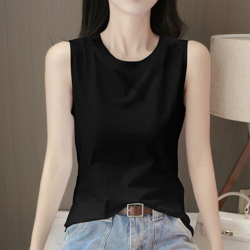 Womens White Oversized Sleeveless Shirt Casual Loose Tank Top