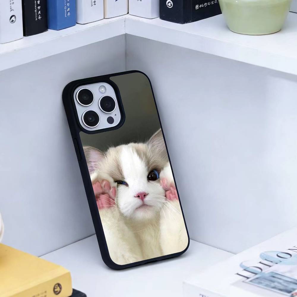 Funny Cute Cat  Phone Case For iPhone 14,16,15,13,17,12,Plus,Pro,Max Magnetic For Magsafe Frosted Cover