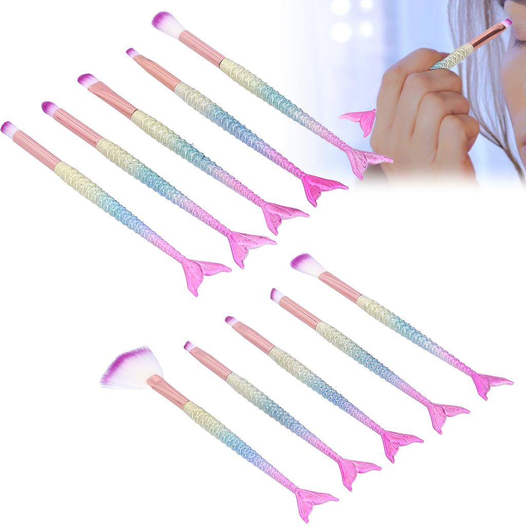10PCS Makeup Brushes Set Soft Bristles Brushes Kit for Blush Eye Shadow Eyebrow Highlight