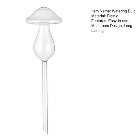 Self Watering Globes Clear Mushroom Plant Watering Bulbs Planter Insert Automatic Watering Devices for Indoor Outdoor Potted Plants