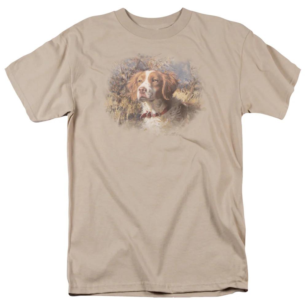 Wildlife Brittany Head Ii Mens T Shirt Sand Officially Licensed