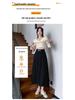 High-Grade Pleated Grey Skirt for Petite Women - High Waist, Mid-Length, Spring & Autumn 2025
