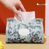 Light Luxury Leather Tissue Box - Elegant Oil Painting Design for Home Decor