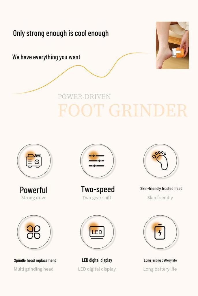Electric Foot File with Digital Display - Portable, Smart, Fully Automatic Callus Remover for Foot Care