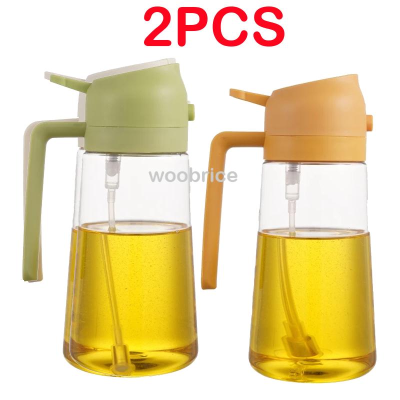 2in1 500ml Plastic Spray Oil Sprayer Bottle Spray Oil Dispenser Salad BBQ Kitchen Baking Roasting Camping Picnic Kitchen Tool