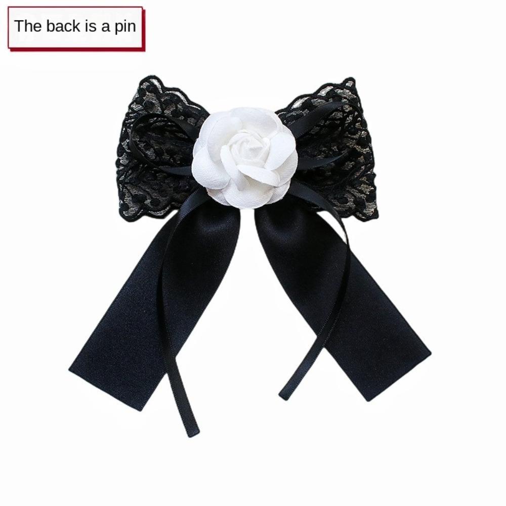 College Style Lace Ribbon Bowtie Elegant Collar Rhinestones Jewelry  Fashion Jewelry Gifts