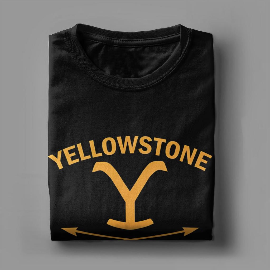 Yellowstone Dutton Ranch T-Shirts Men  Vintage Cotton Tee Shirt Crew Neck Short Sleeve T Shirts Gift Idea Tops