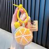 Hand-Woven Plush Persimmon Good Luck Keychain Pendant