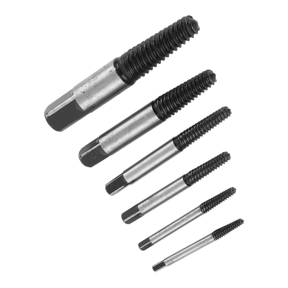 6 Pcs Black Screw Remover Spiral Groove Bolt Extractor Easy Screw Extractor Home Repairs