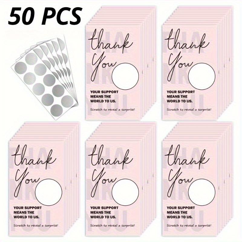 

50 PCS Blank Scratch Card Vouchers. For restaurants, salons, weddings & holiday lotteries.