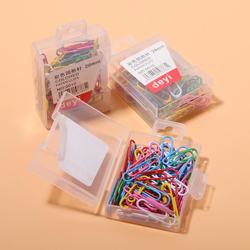 Herzförmige kunststoffbeschichtete Metall-Büroklammern, 28 mm, Schreibwaren-Essentials