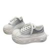 Big-headed Muffin Thick-soled Little White Shoes for Women 2025 Spring and Autumn Tire-soled Sneakers with Wide-leg Pants To Increase the Height of Br