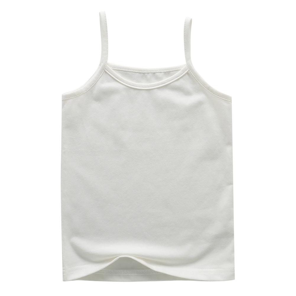 Dziewczęcy gładki top na ramiączkach bez rękawów