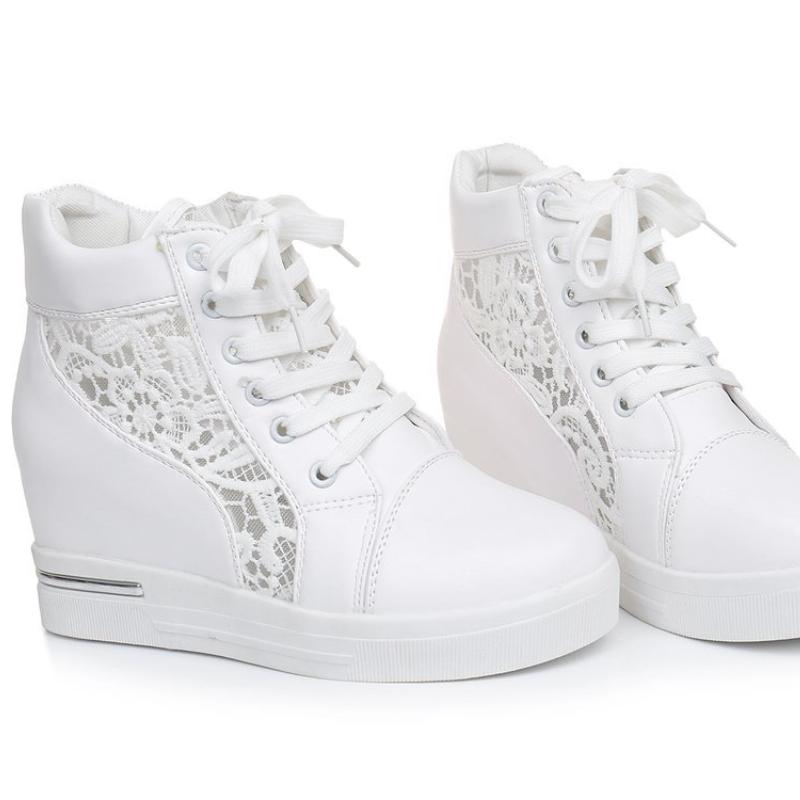 Keilabsatz Chunky Schuhe Damen Lässige Vulkanisierte Sneaker Frau Hohe Plateau Atmungsaktive Mesh Sneaker Designer Damen Sports Dad Schuhe