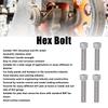 4PCS Bright Finish Hex Bolt Stainless Steel Allen Head Bolt Wheel Center Cap Screw  For Construction