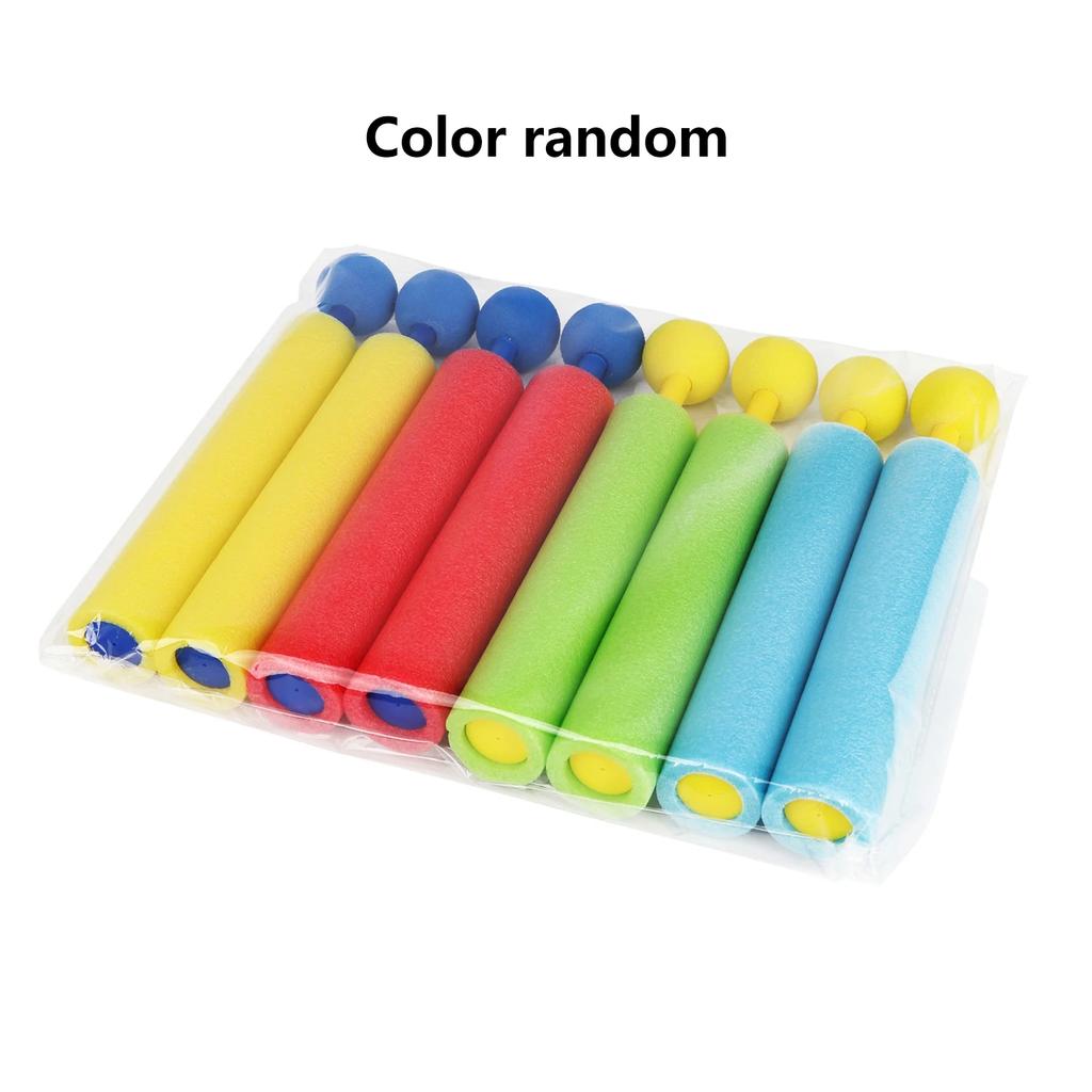 Children'S Pull Type Water Cannon Water Gun Straight Cylinder Foam Eva Material Outdoor Beach Water Splash Random Color
