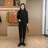 Petite Women's Stylish Autumn/Winter Two-Piece Plus Size Outfit