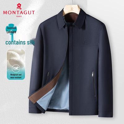 MONTAGUT Men's Autumn/Winter Silk Blend Business Casual Jacket