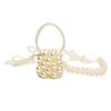 Pearl Body Chain Single Shoulder Bucket Bag With Light Load Feature Purse School