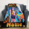 Customiz Name Personality Kpop Demon Hunters Blanket Soft &Warm Sofa Office Bed Travel Lunch Break Blanket, Gift Suitable All Seasons