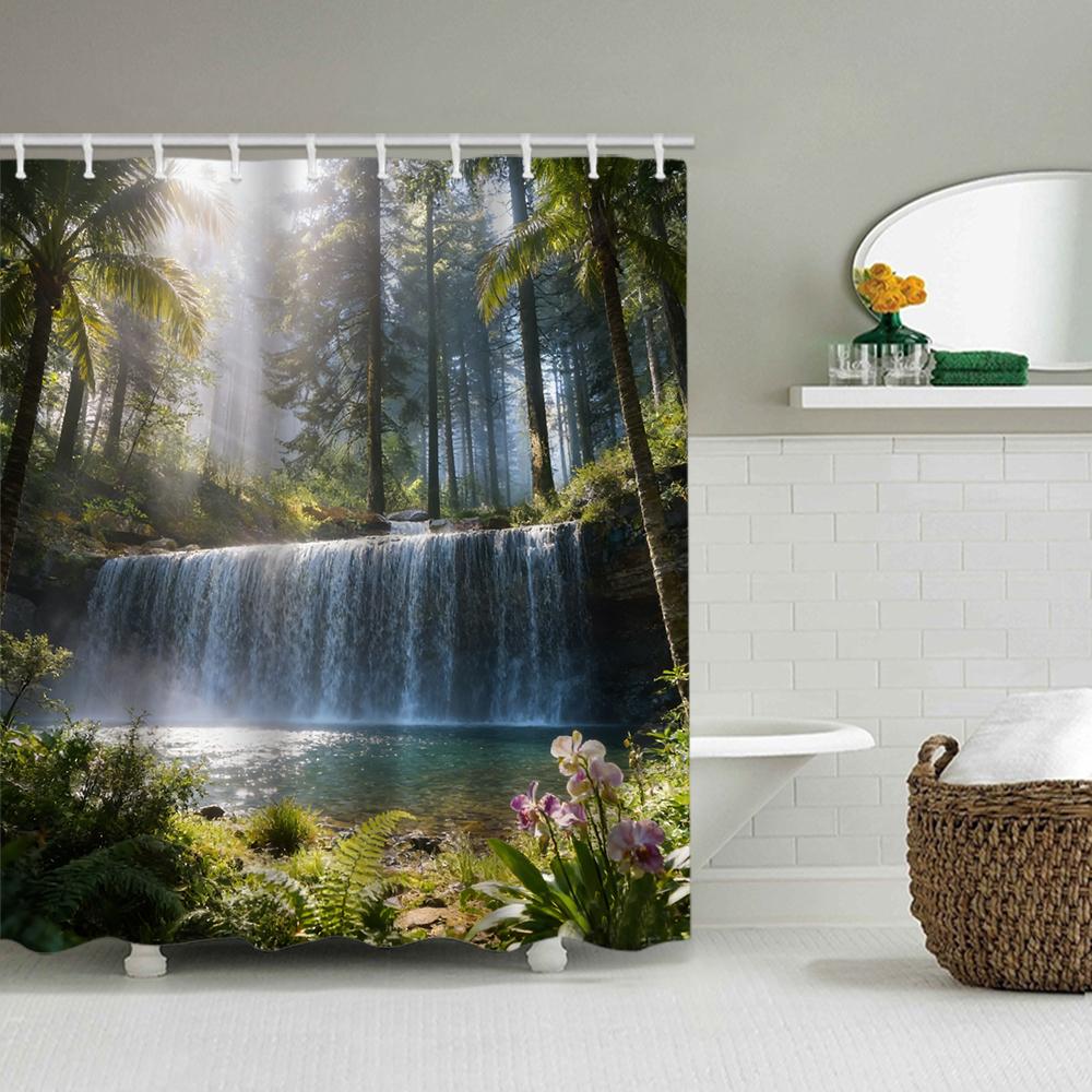 1/4 Rose Print Shower Curtains, Toilet Seat Decoration, Shower Curtain With Carpet And Toilet Lid, 70.8X70.8 Inch