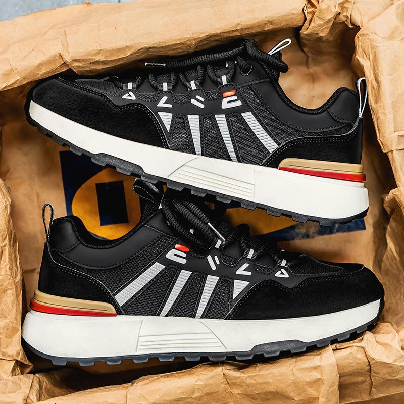 Men's Shoes New Spring 2025 Youth Leisure Sports Breathable Trend Versatile Men's Lightweight Soft-soled Dad Shoes